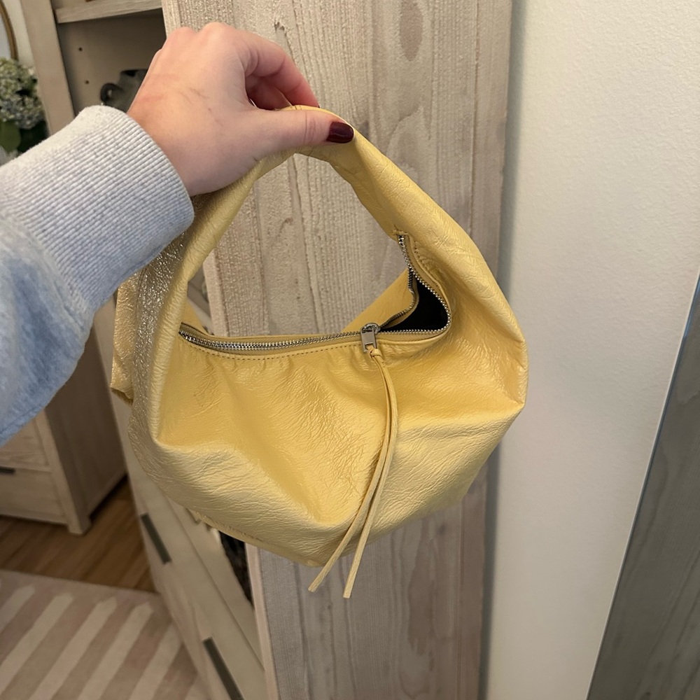 Zara Yellow Leather Handbag